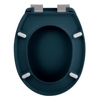 spirella Abattant WC Thermo Dur NEELA Pétrole Mat - Charnières ABS Chromé  
