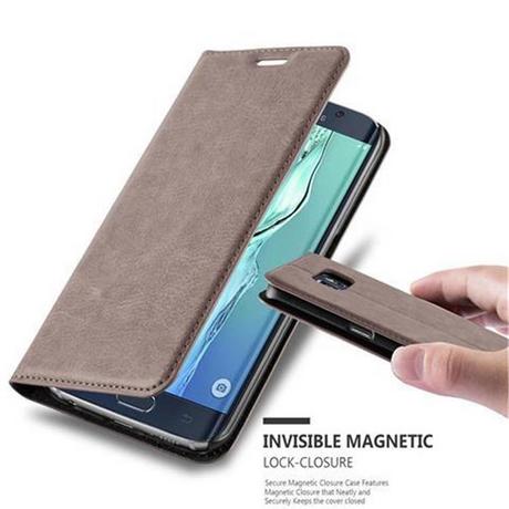 Cadorabo  Housse compatible avec Samsung Galaxy S6 EDGE - Coque de protection avec fermeture magnétique, fonction de support et compartiment pour carte 