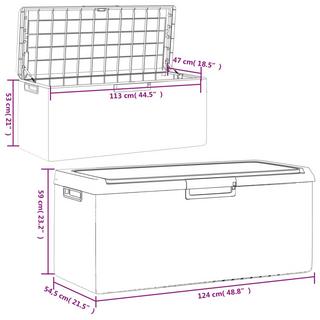 VidaXL Boîte de rangement de jardin polypropylène  