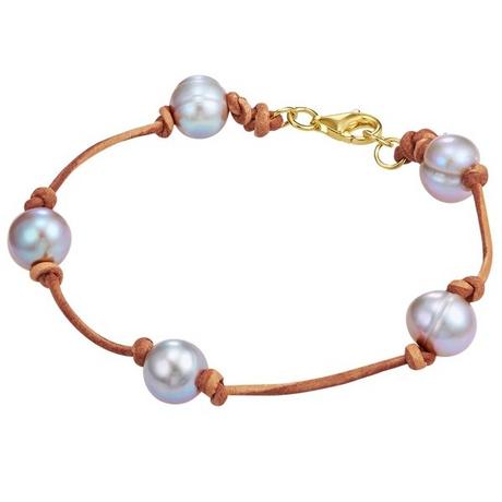 Valero Pearls  Leder-Armband 