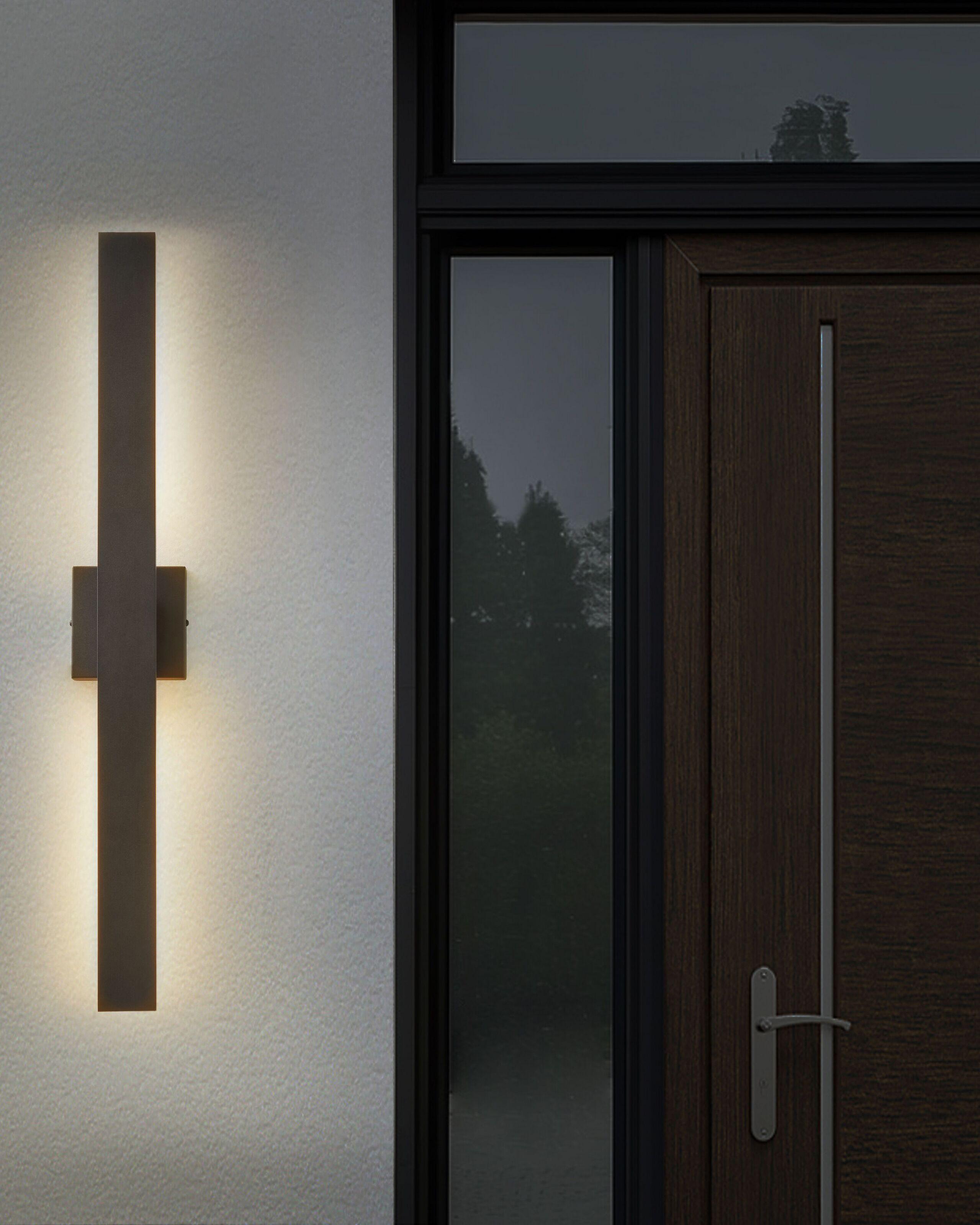 Beliani Lampe murale LED pour l'extérieur en Métal Moderne MELGAM  