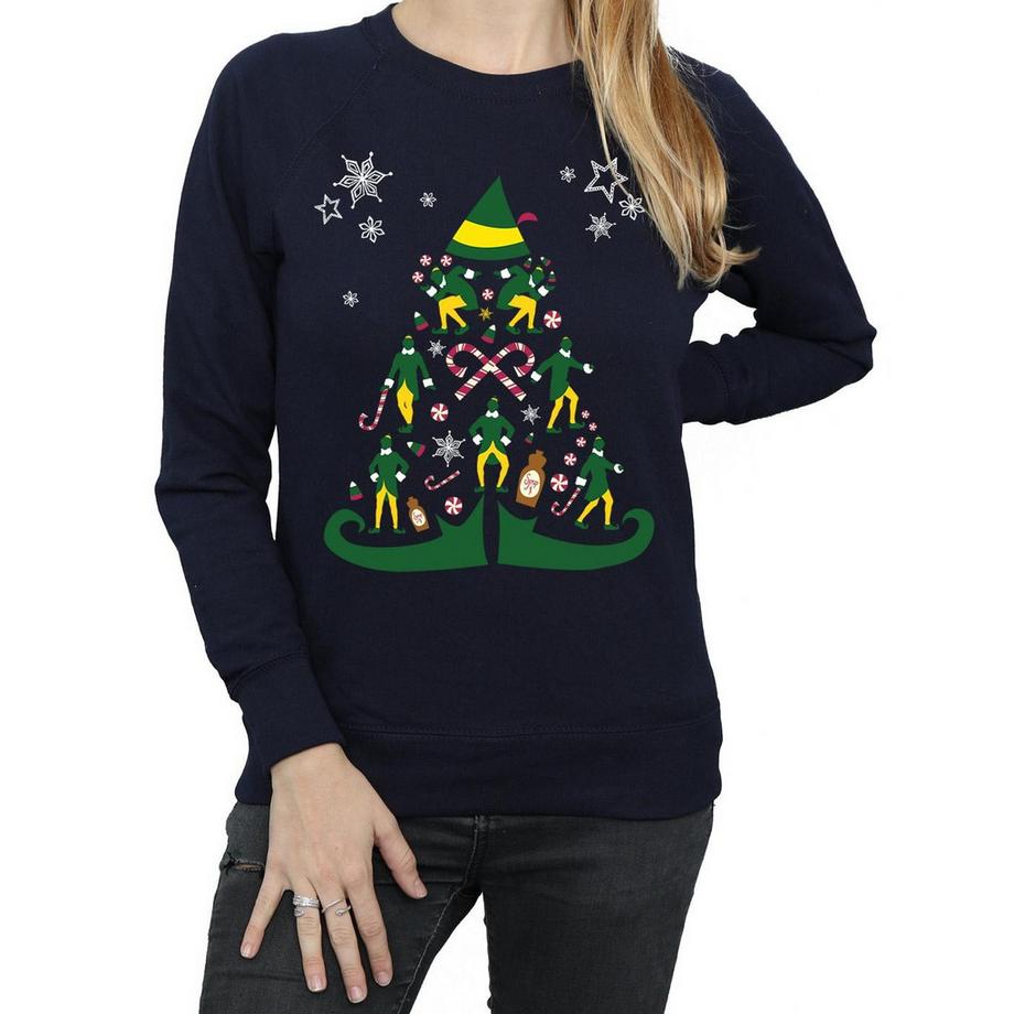 Elf Arbre de Noël Coupe Ajustée Sweatshirt  