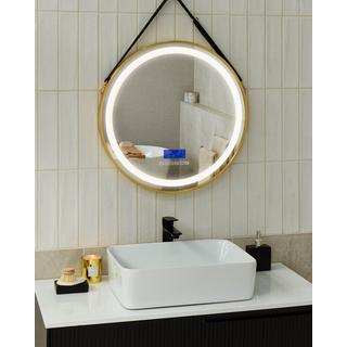 Beliani Miroir de salle de bain LED en Matière synthétique Industriel DAROIS  