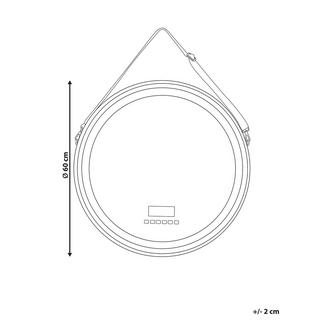 Beliani Miroir de salle de bain LED en Matière synthétique Industriel DAROIS  