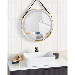 Beliani Miroir de salle de bain LED en Matière synthétique Industriel DAROIS  