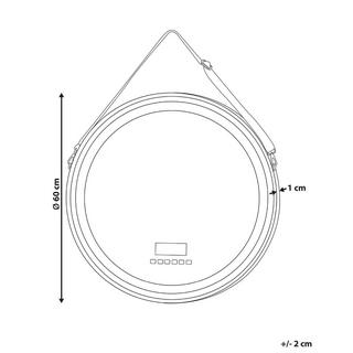 Beliani Miroir de salle de bain LED en Matière synthétique Industriel DAROIS  