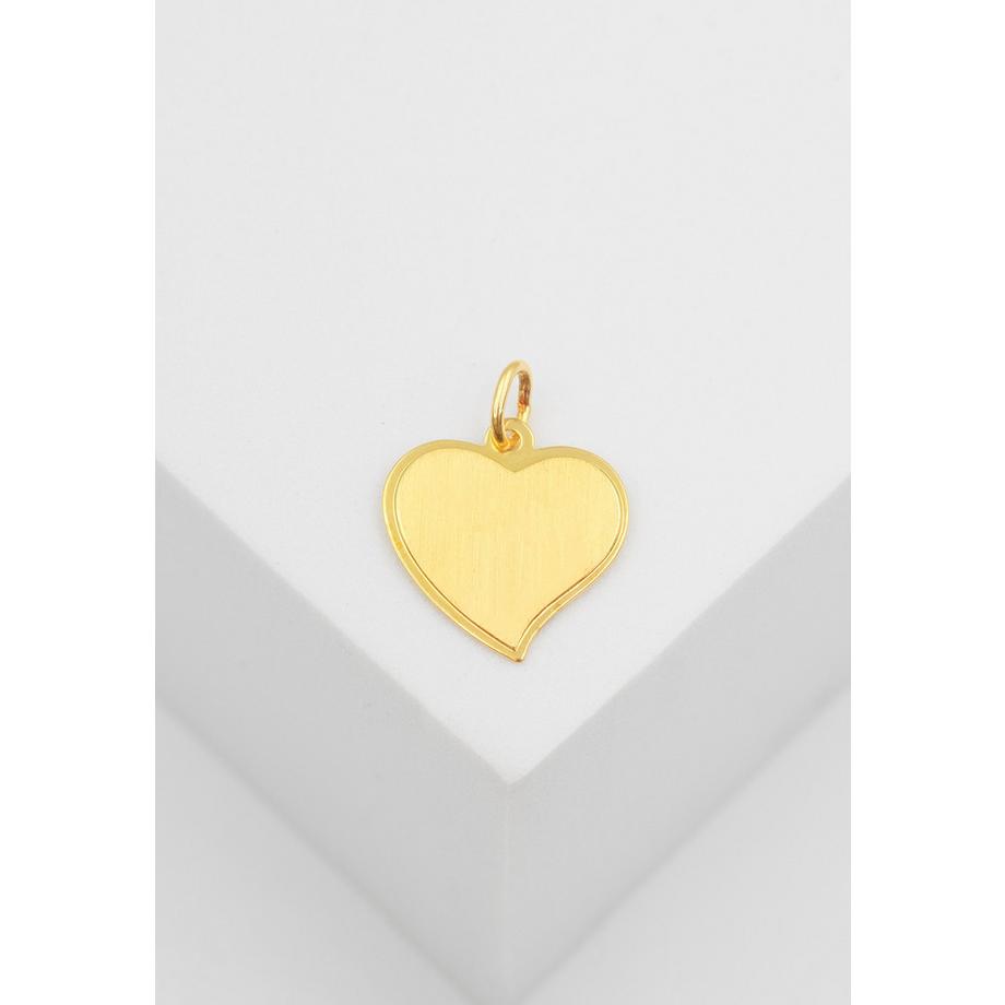 MUAU Schmuck  Pendentif coeur or jaune 750, 17x14mm 