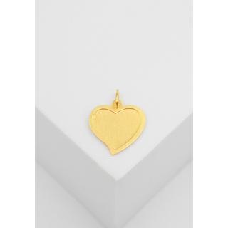 MUAU Schmuck  Pendentif coeur or jaune 750, 17x14mm 