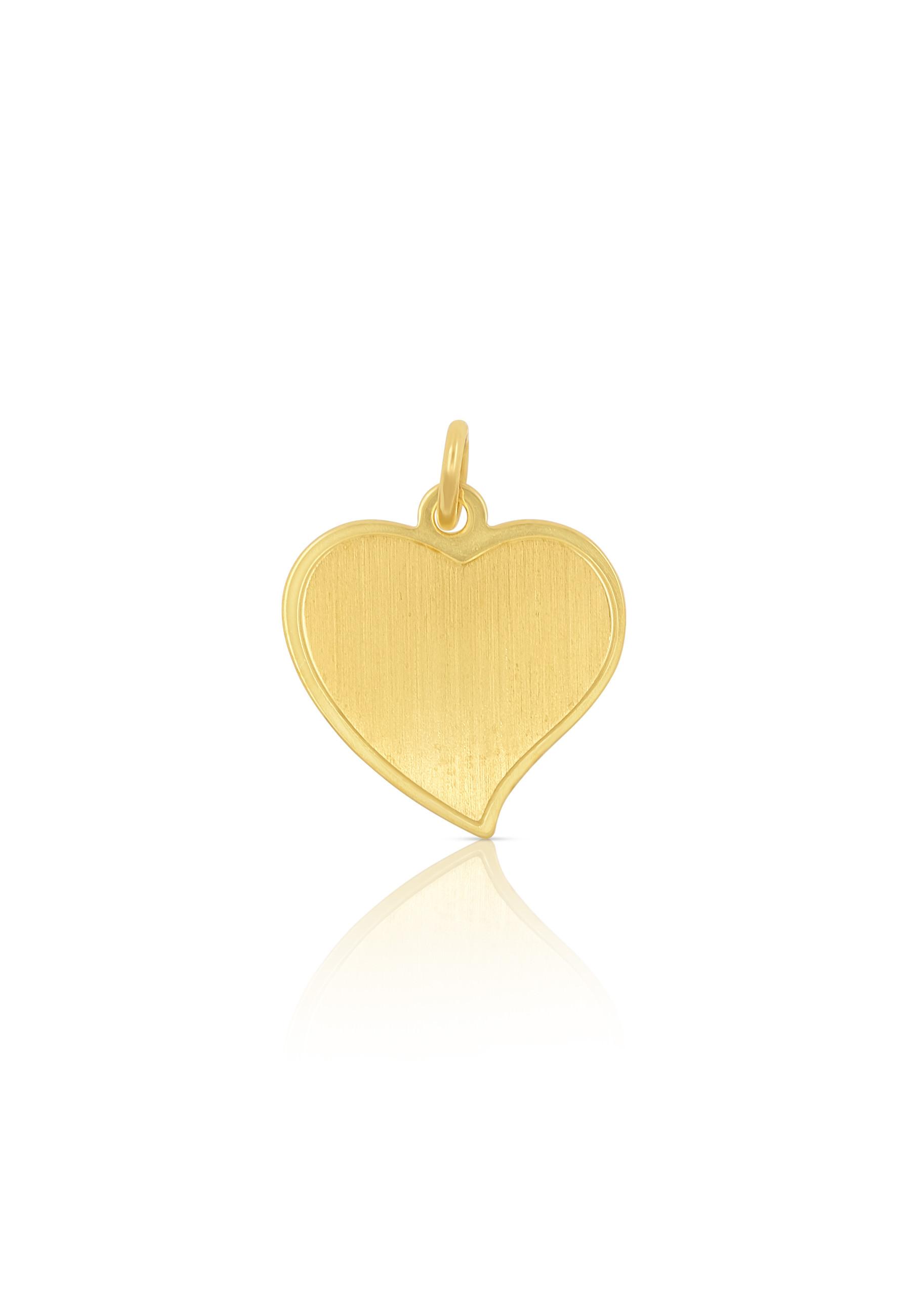 MUAU Schmuck  Pendentif coeur or jaune 750, 17x14mm 