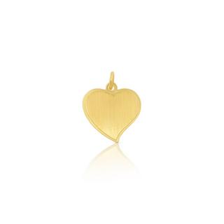 MUAU Schmuck  Pendentif coeur or jaune 750, 17x14mm 