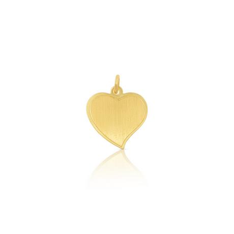 MUAU Schmuck  Pendentif coeur or jaune 750, 17x14mm 