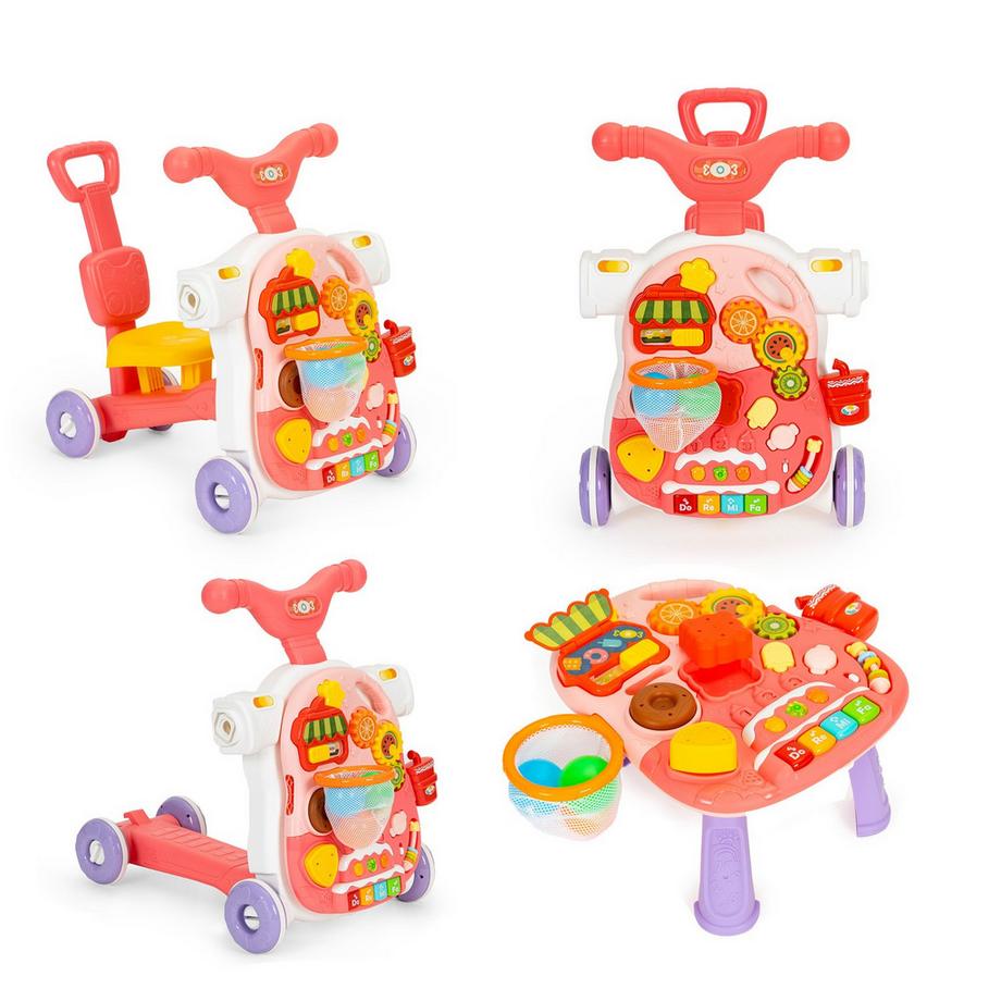 Vélo pousseur, trottinette, table pédagogique interactive 4en1 pour enfants