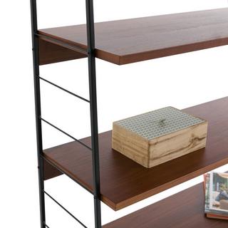 La Redoute Intérieurs Metallregal aus Stahl und Walnussfurnier H220 cm  