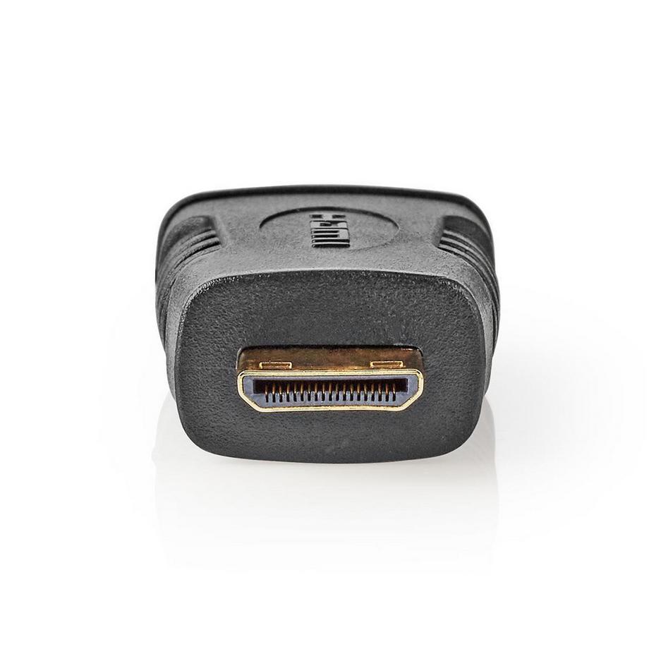 Nedis  HDMI™ Adapter | HDMI™ Mini Connector | HDMI™ Output | Vergoldet | Gerade | ABS | Schwarz | 1 Stk. | Blister 