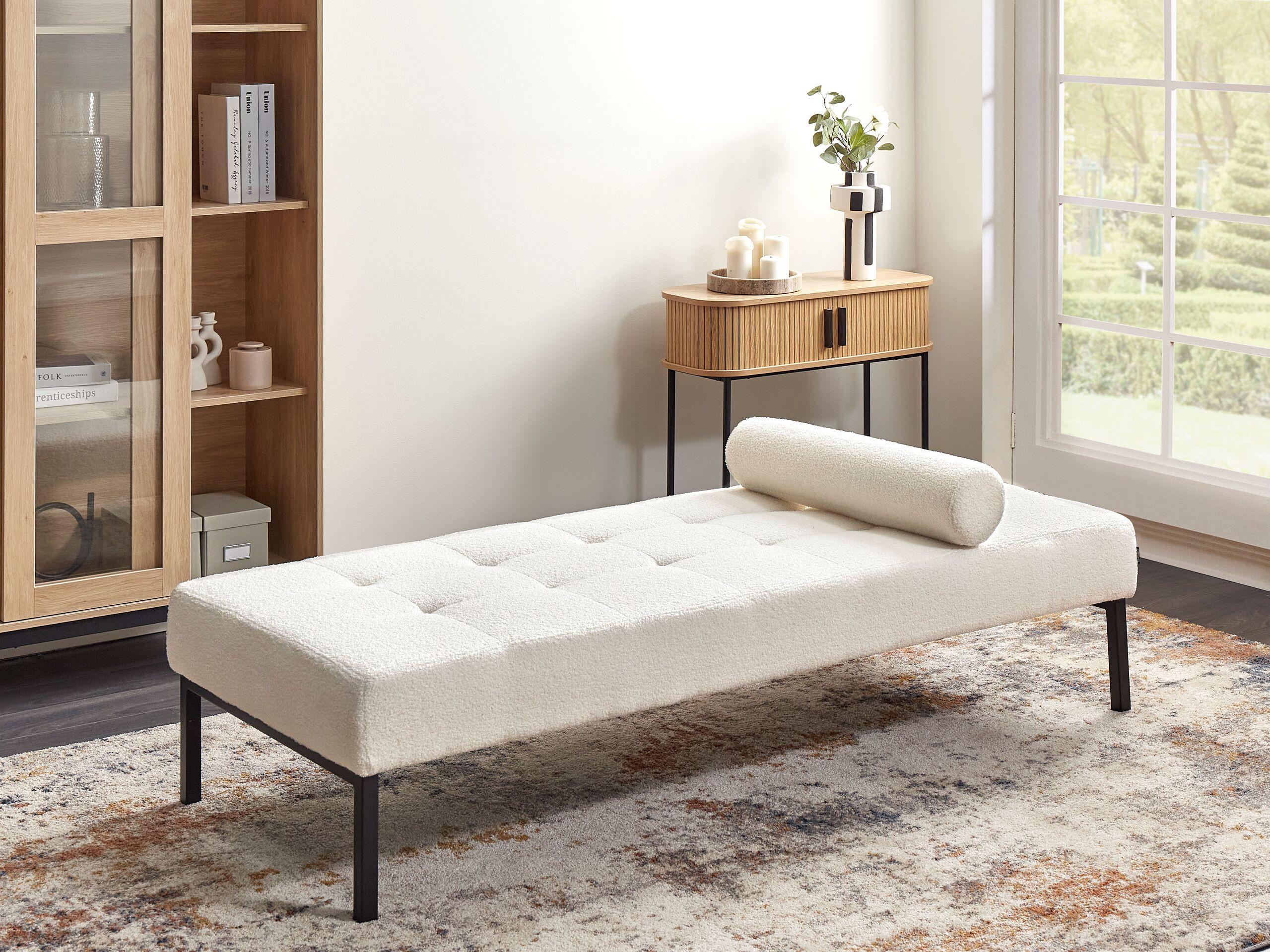 Beliani Chaiselongue aus Bouclé Modern CHINON  