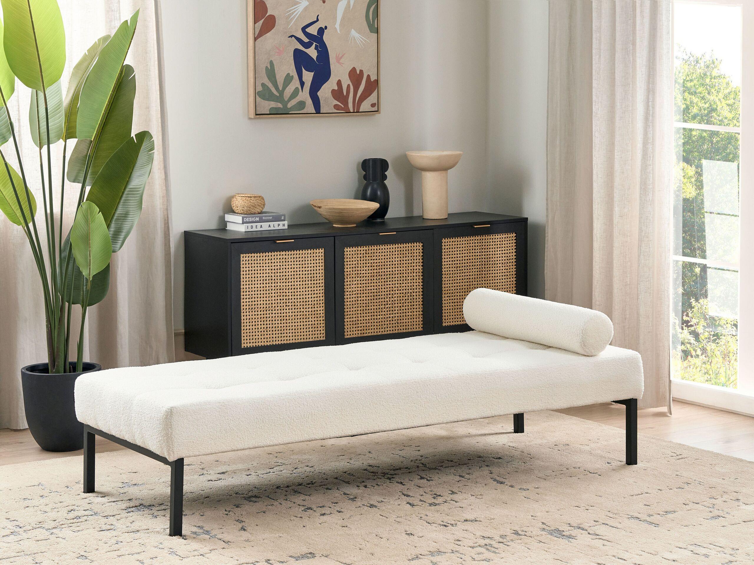 Beliani Chaiselongue aus Bouclé Modern CHINON  