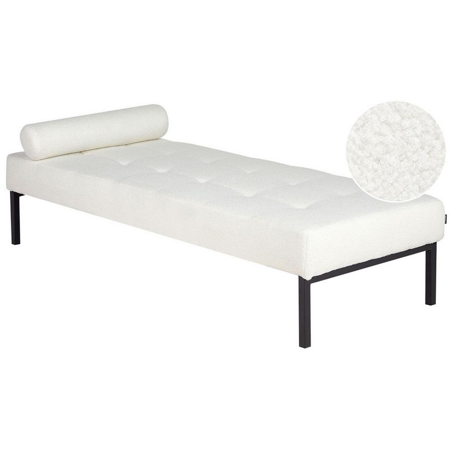 Beliani Chaise longue en Bouclé Moderne CHINON  