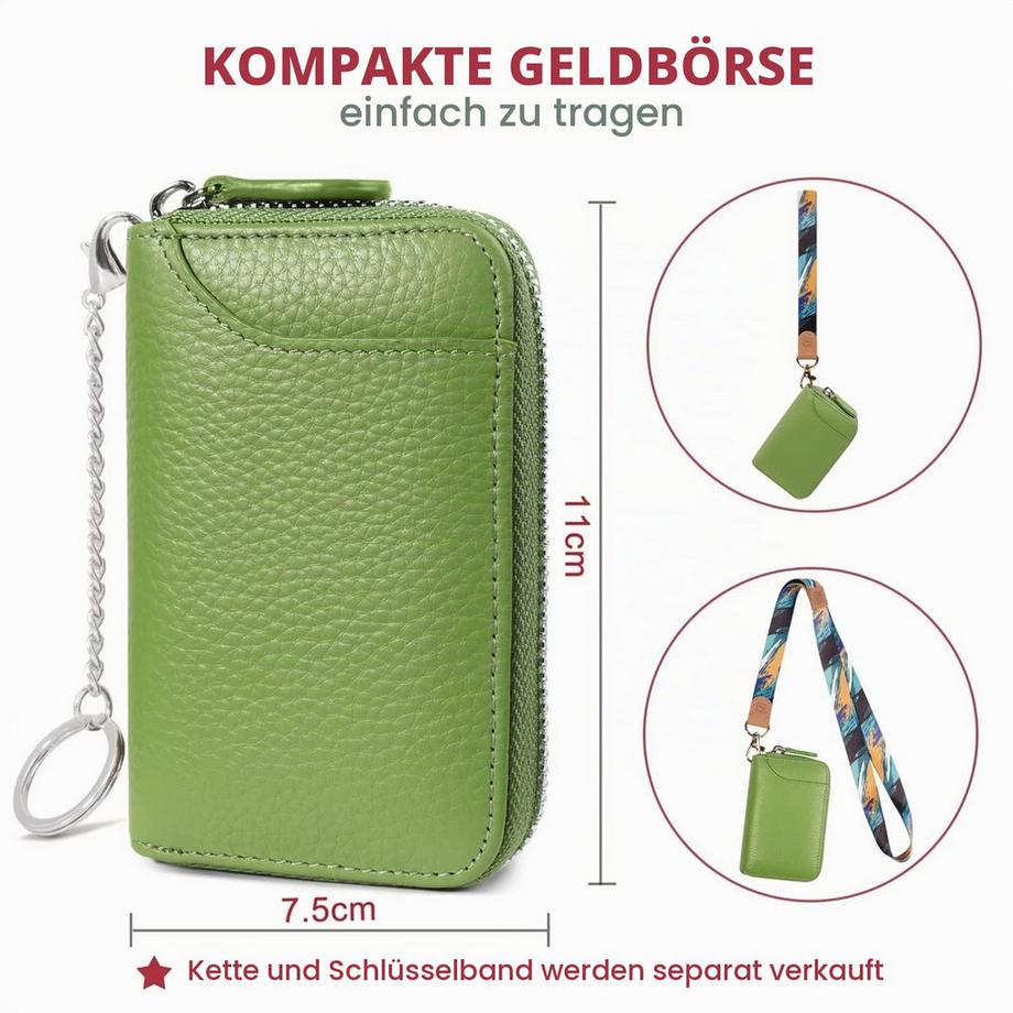 Only-bags.store Schutzhülle 14 Fächer Kartenetui Reißverschlussetui Geldbörse  