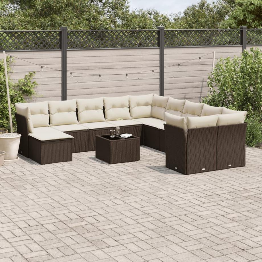 VidaXL set divano da giardino Polirattan  