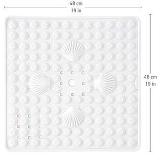 Tatkraft Tapis de douche antidérapant 48x48 cm blanc  