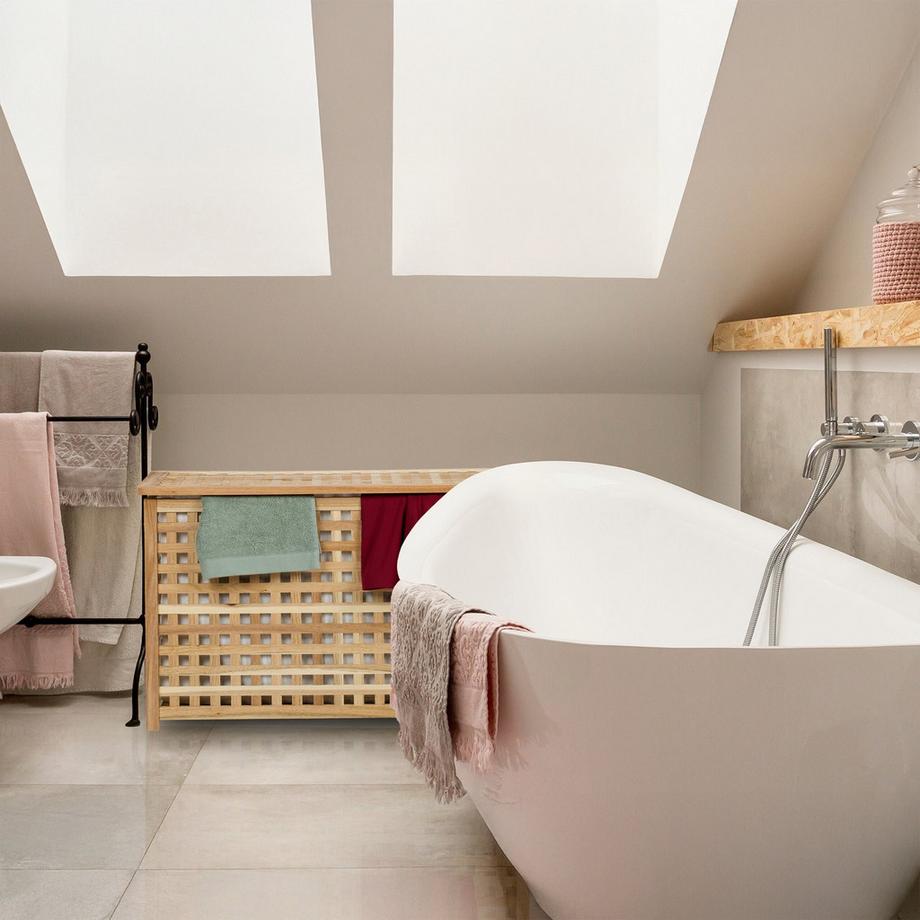 Northix Panier à linge en noyer avec sac  