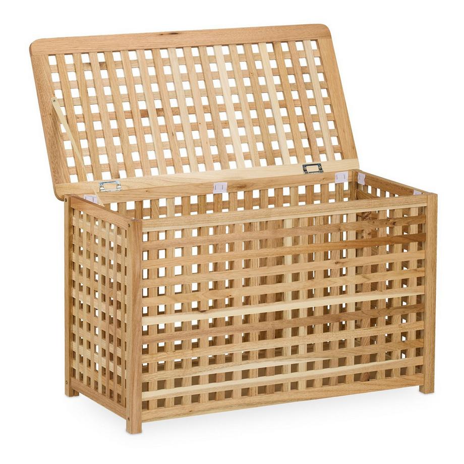 Northix Panier à linge en noyer avec sac  