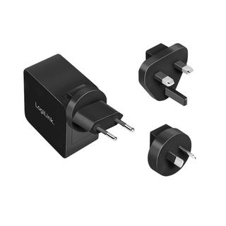 LogiLink  USB-Steckdosenreiseadapter, 1x USB-C, GaN-Technologie, 65 W 