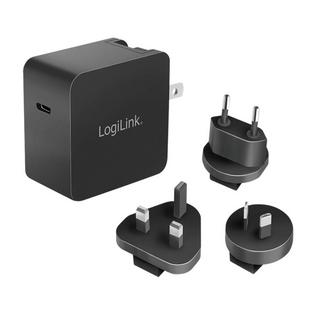 LogiLink  USB-Steckdosenreiseadapter, 1x USB-C, GaN-Technologie, 65 W 