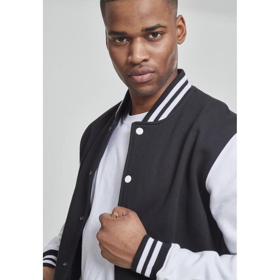 URBAN CLASSICS Zweifarbige College Sweat Basic Jacke  