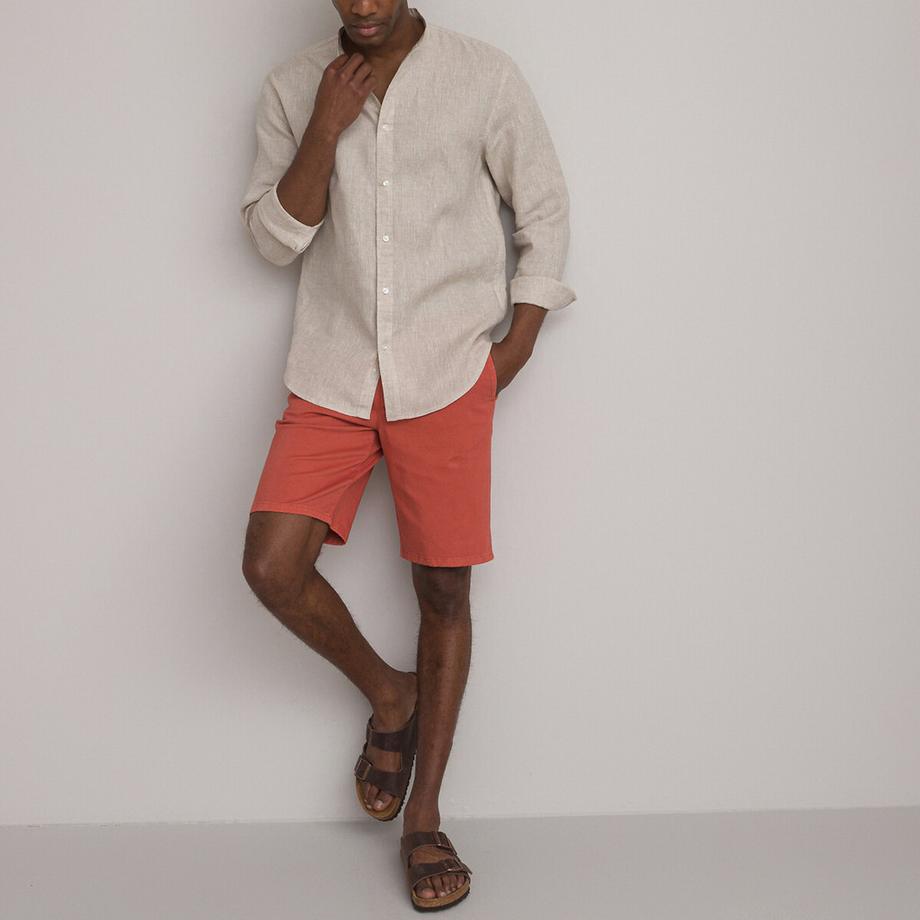 La Redoute Collections Signature Camicia Dritta Lino Collo Coreana  