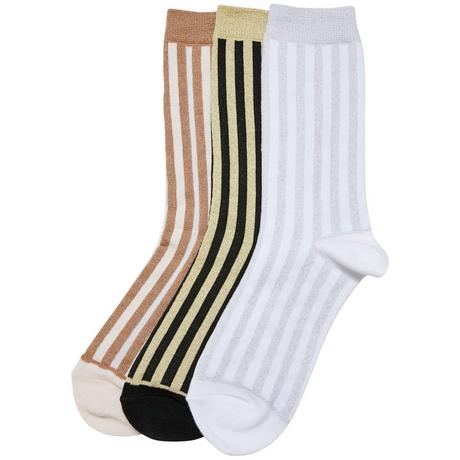 URBAN CLASSICS  paires de chaussettes à rayures en lurex (x3) 