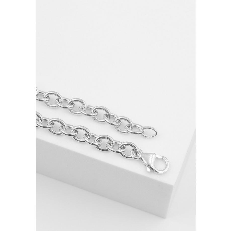 MUAU Schmuck  Bracelet Rundanker Weissgold 750, 6.4mm, 19cm 