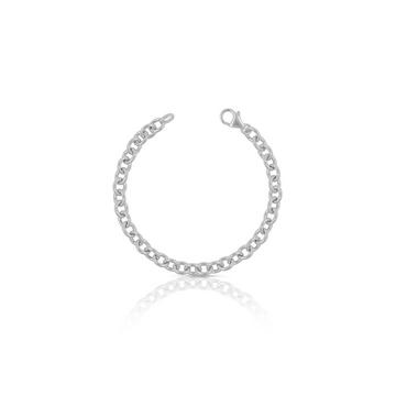 Bracelet Rundanker Weissgold 750, 6.4mm, 19cm