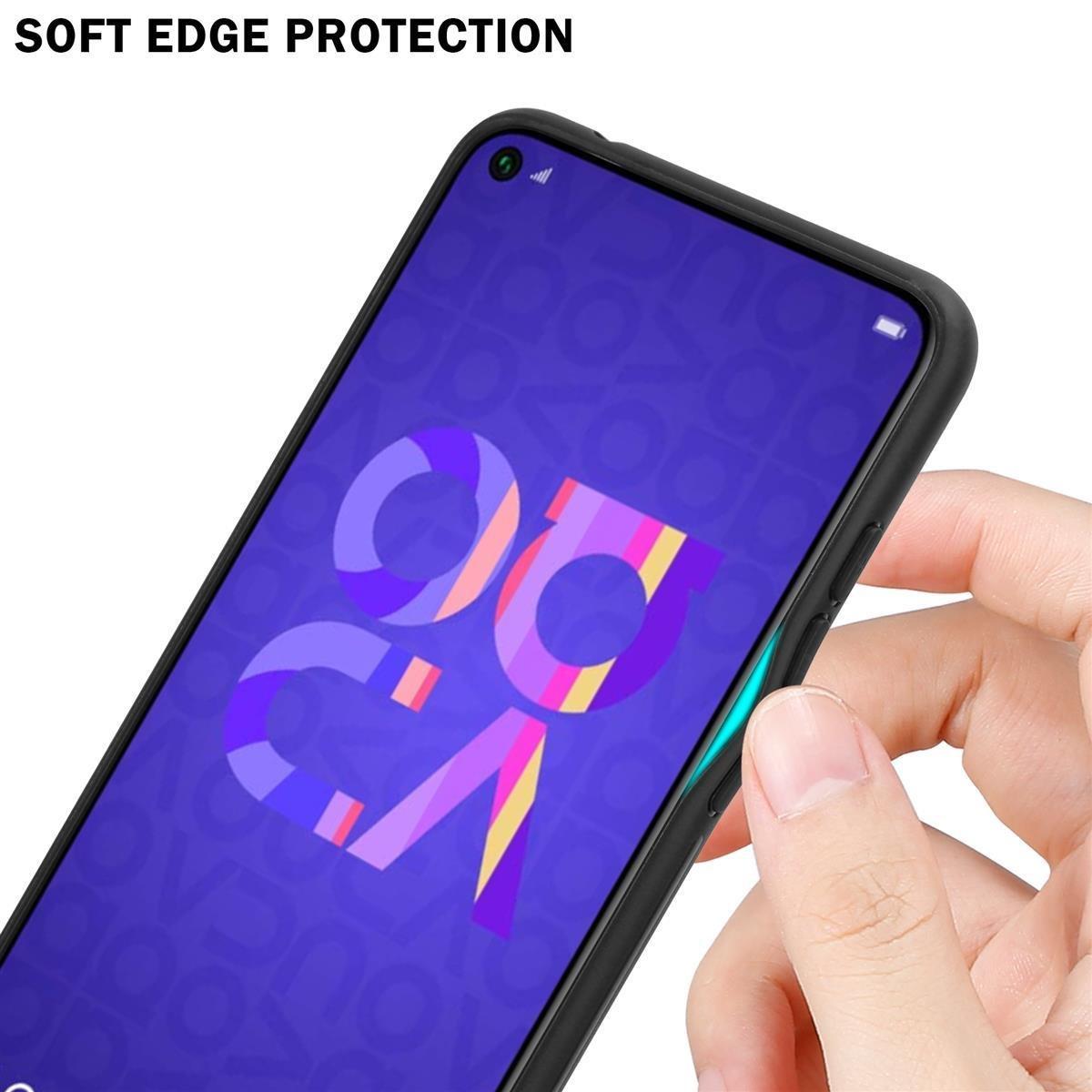 Cadorabo  Housse compatible avec Honor 20 / 20S / Huawei NOVA 5T - Coque de protection bicolore en silicone TPU et dos en verre trempé 