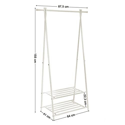 Pricenet Stilvolle Garderobe ausem Eisen mit Regalen, einfache Montage  