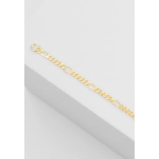 MUAU Schmuck  ID-Bracelet figaro or jaune 585, 1,8mm, 14cm 