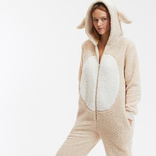 SO'HOME  Kapuzenjumpsuit aus Sherpa-Fleece 