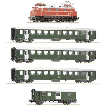 Lot de 5 locomotive électrique H0 1670.27 avec train de voyageurs ÖBB