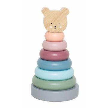 JABADABADO Stapelturm Ringe W7195 Teddy 18x9cm