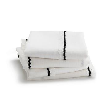 Lot de 4 serviettes de table lin/coton