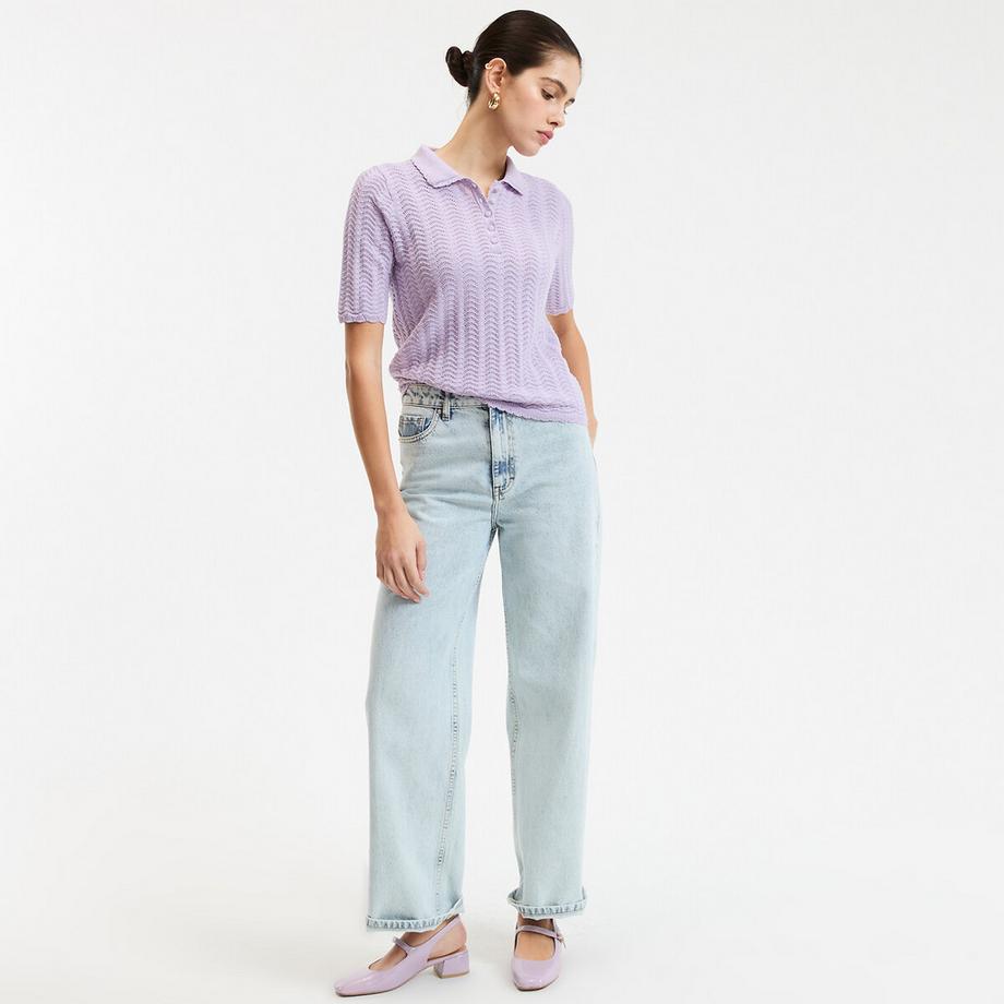 La Redoute Collections Pullover con Collo Polo  