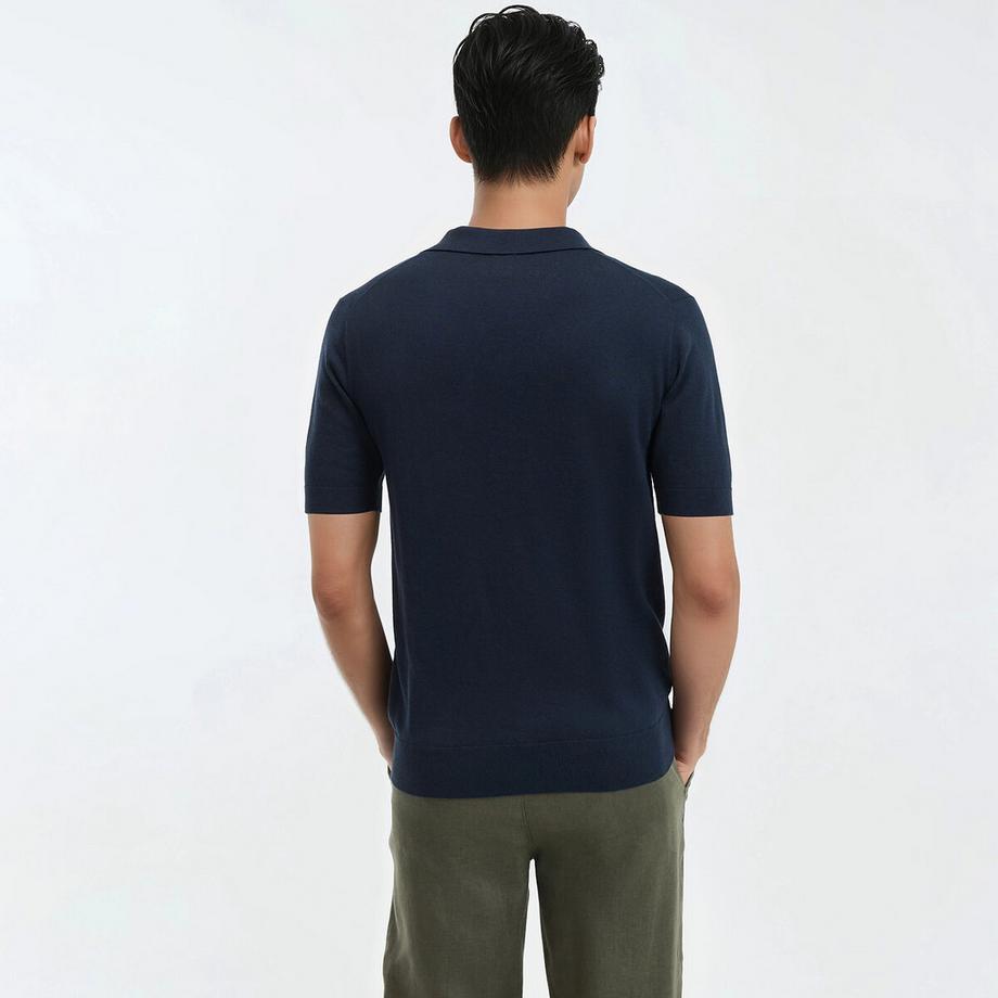 La Redoute Collections Kurzärmeliges V-Ausschnitt Poloshirt  