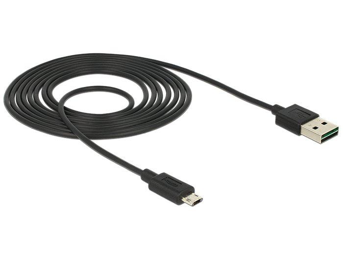 DeLock  83850 cavo USB 2 m USB 2.0 USB A Micro-USB B Nero 