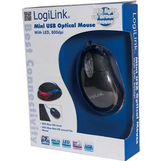 LogiLink  Optical USB Mini with LED mouse USB tipo A Ottico 800 DPI 