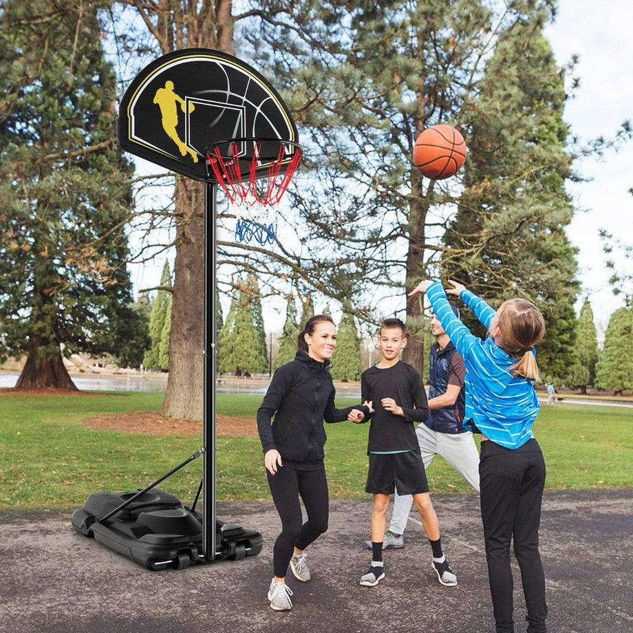 Northio  Support de basket-ball réglable en hauteur de 130 à 305cm, avec roues et support, cerceau de basket-ball Portable 
