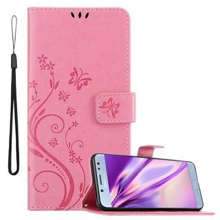 Cadorabo  Housse compatible avec Samsung Galaxy J5 2017 - Coque de protection au design floral avec fermeture magnétique, fonction de support et emplacements pour cartes 