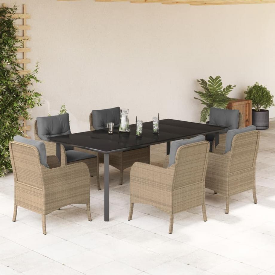 VidaXL set da pranzo da giardino Polirattan  