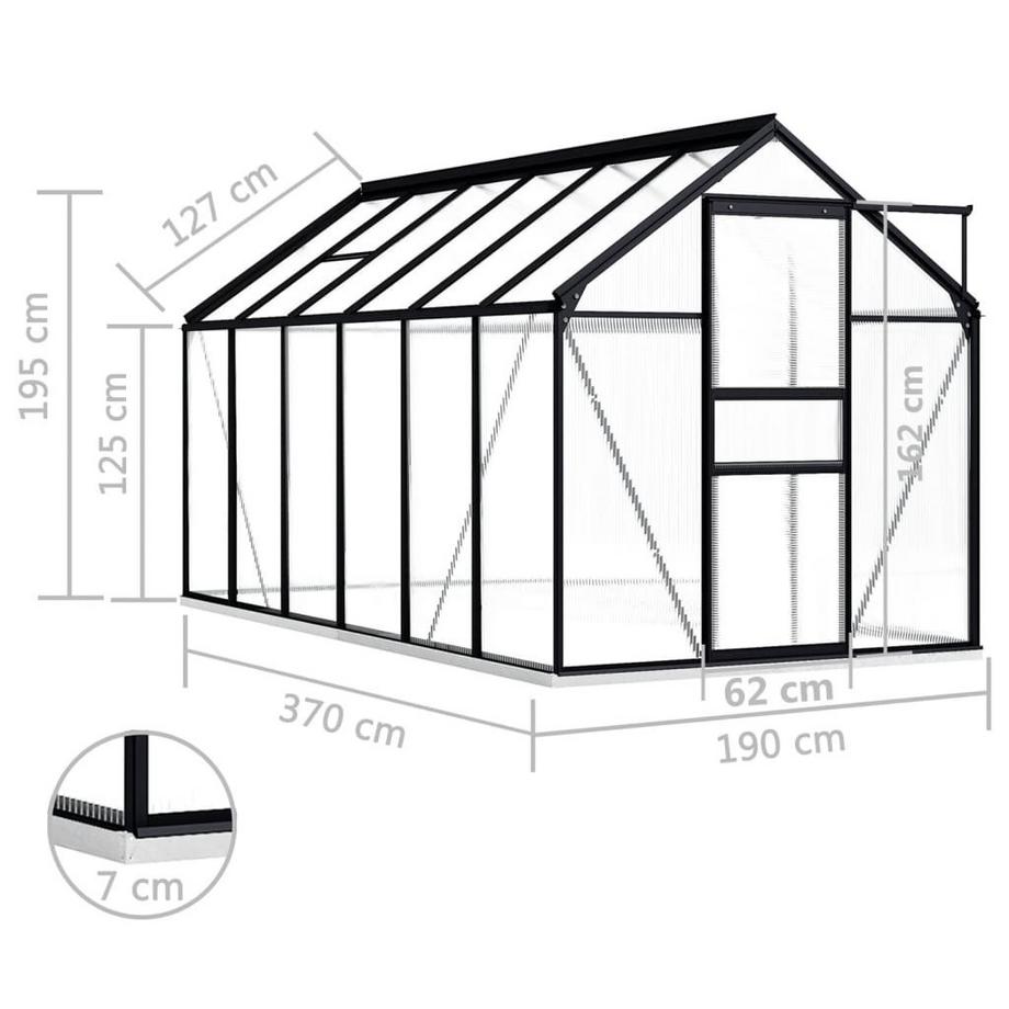 VidaXL Gewächshaus aluminium  