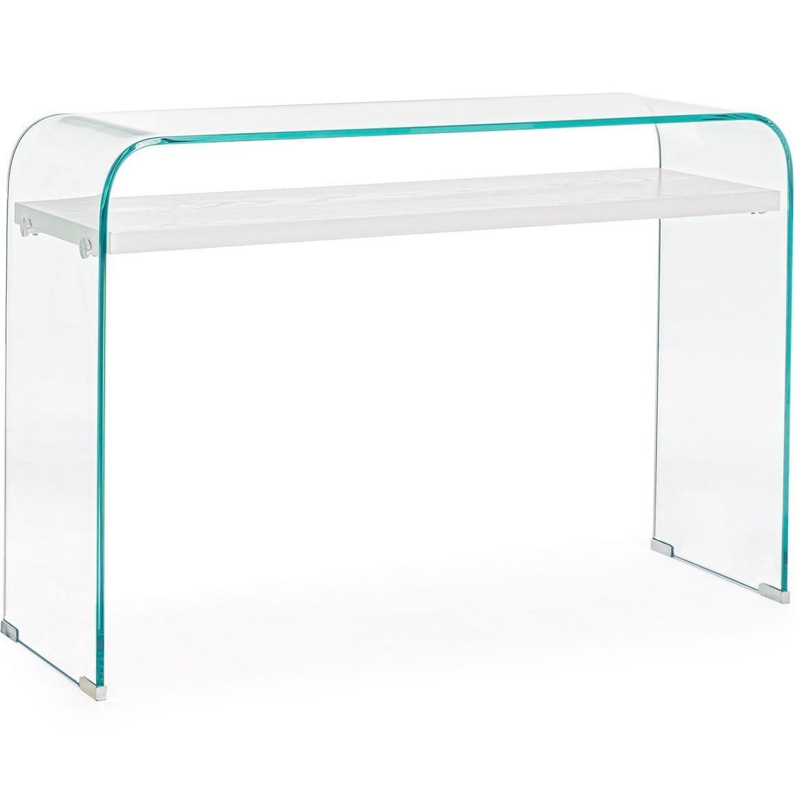 mutoni Console Line Wood blanc 110x35  