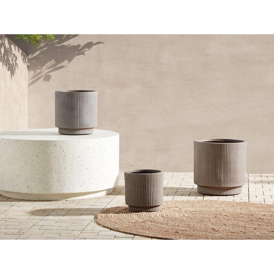 Beliani Vaso per piante en Fibra d'argilla Moderno DARIA  